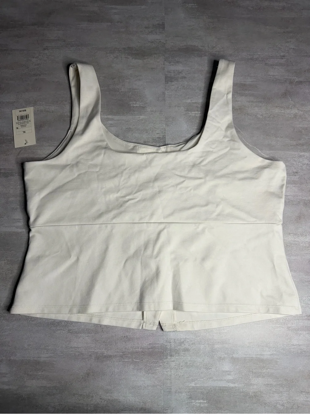 Target Cream Button-Front Cropped Camisole